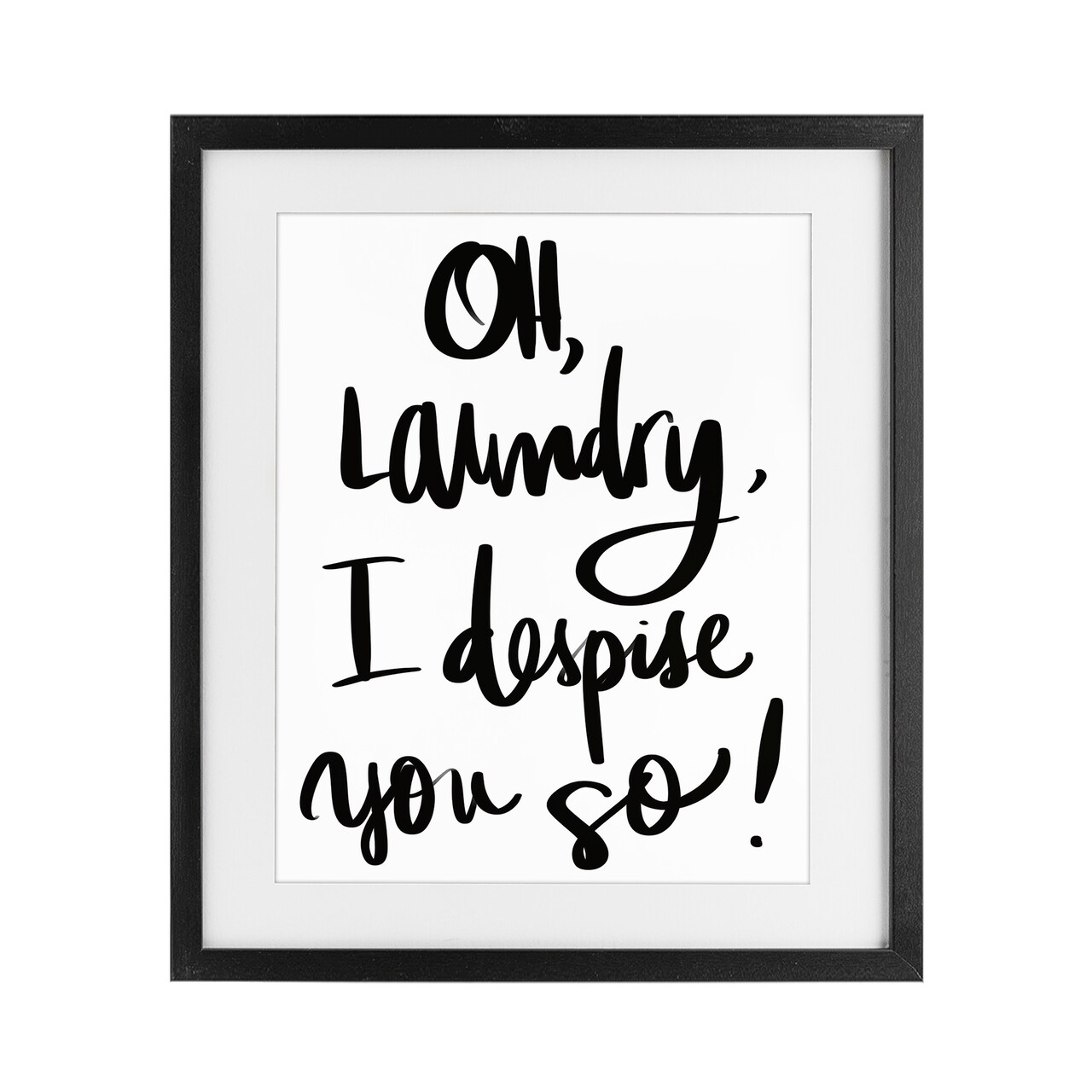 Stupell Industries Laundry I Despise You Framed Print Under Glass, design by SD Graphics Studio